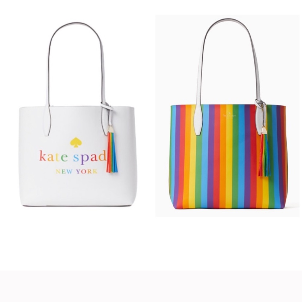 Kate Spade Large Arch Rainbow Reversible T…